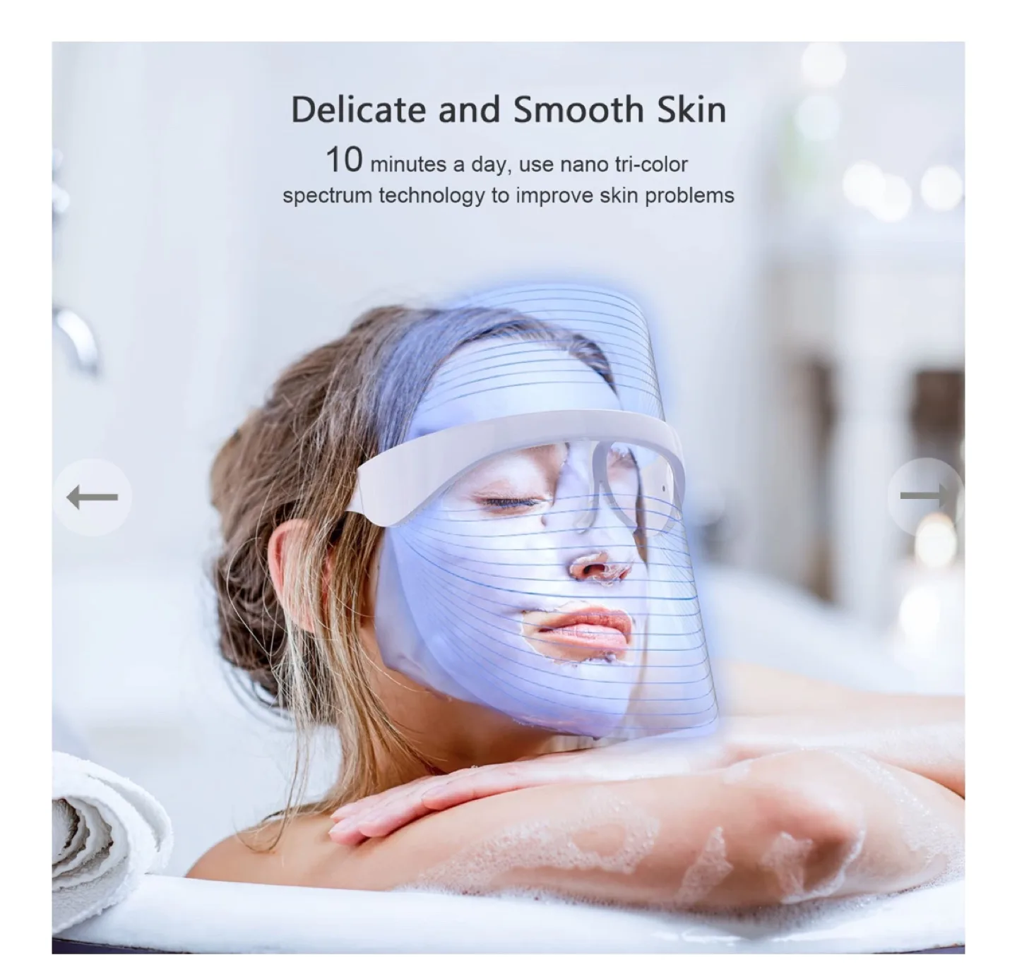 Led Face Mask Light Therapy, 3 Colors image indicator(6)