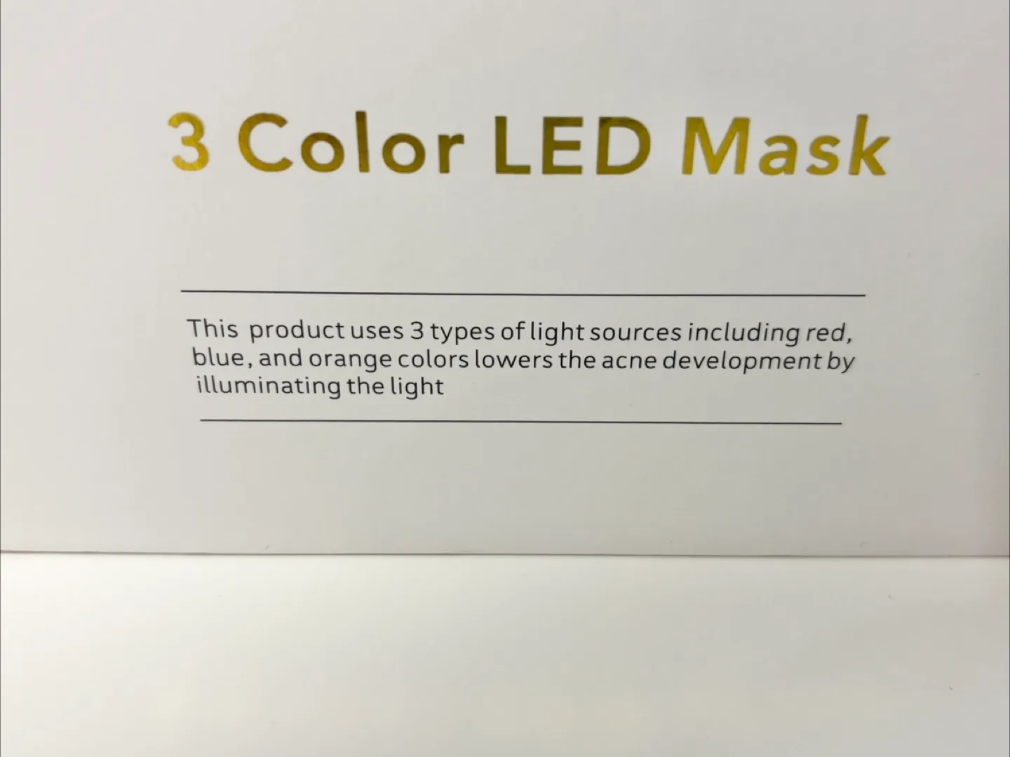 Led Face Mask Light Therapy, 3 Colors image indicator(4)
