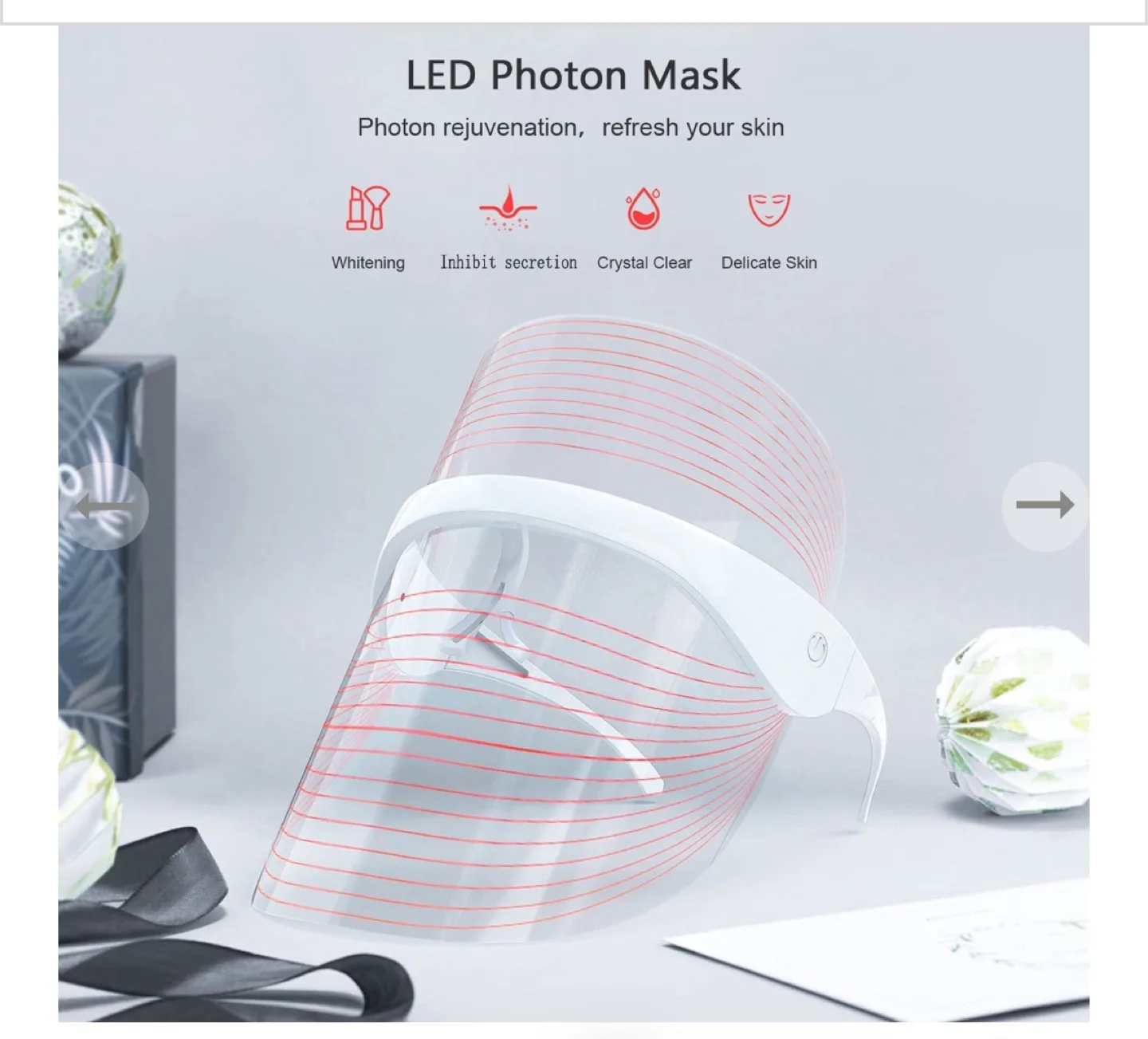 Led Face Mask Light Therapy, 3 Colors image indicator(7)
