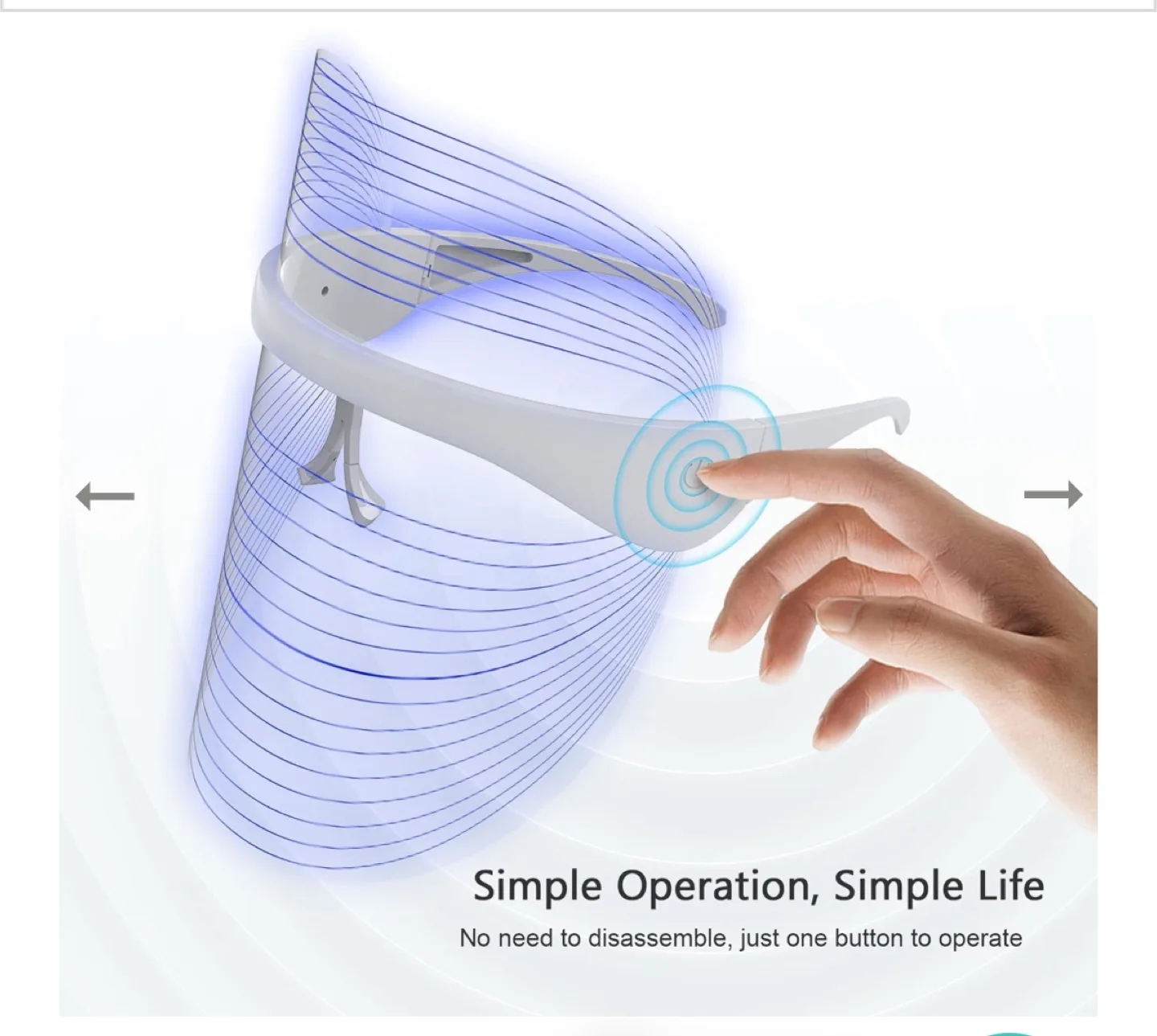 Led Face Mask Light Therapy, 3 Colors image indicator(8)