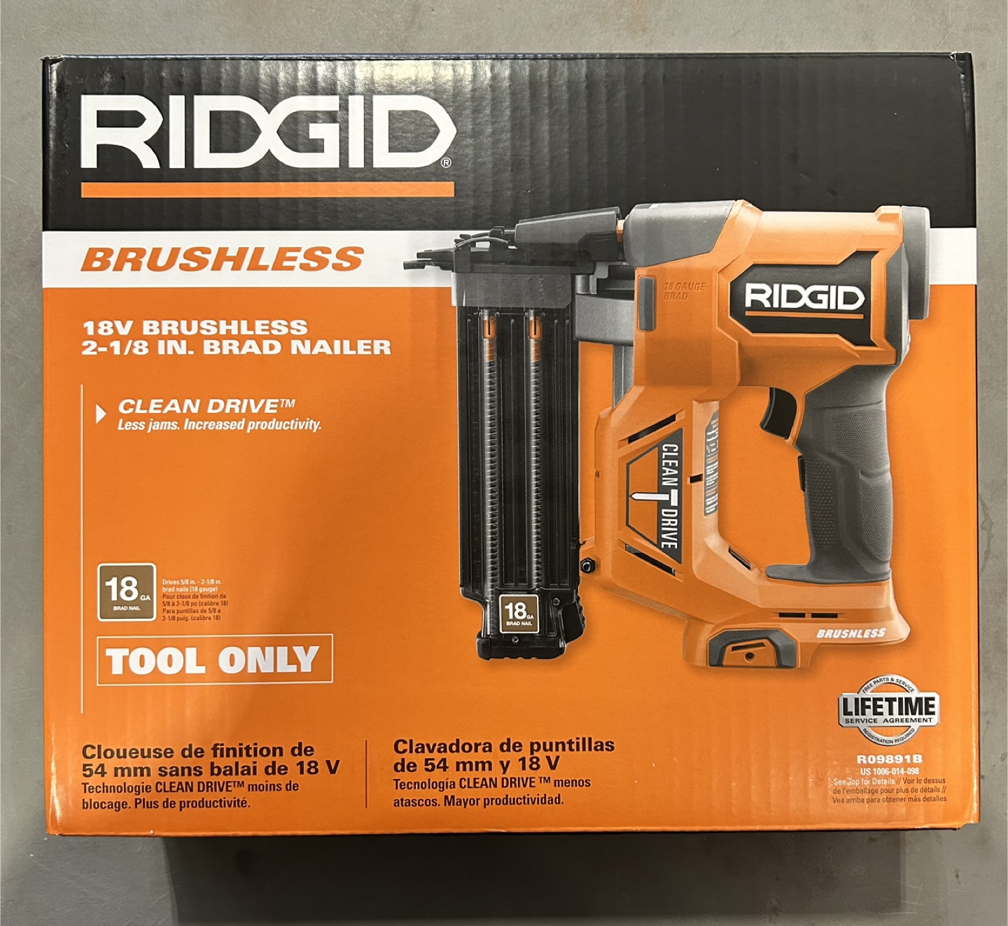 18V Brushless Cordless 18-Gauge 2-1/8 -inch Brad Nailer