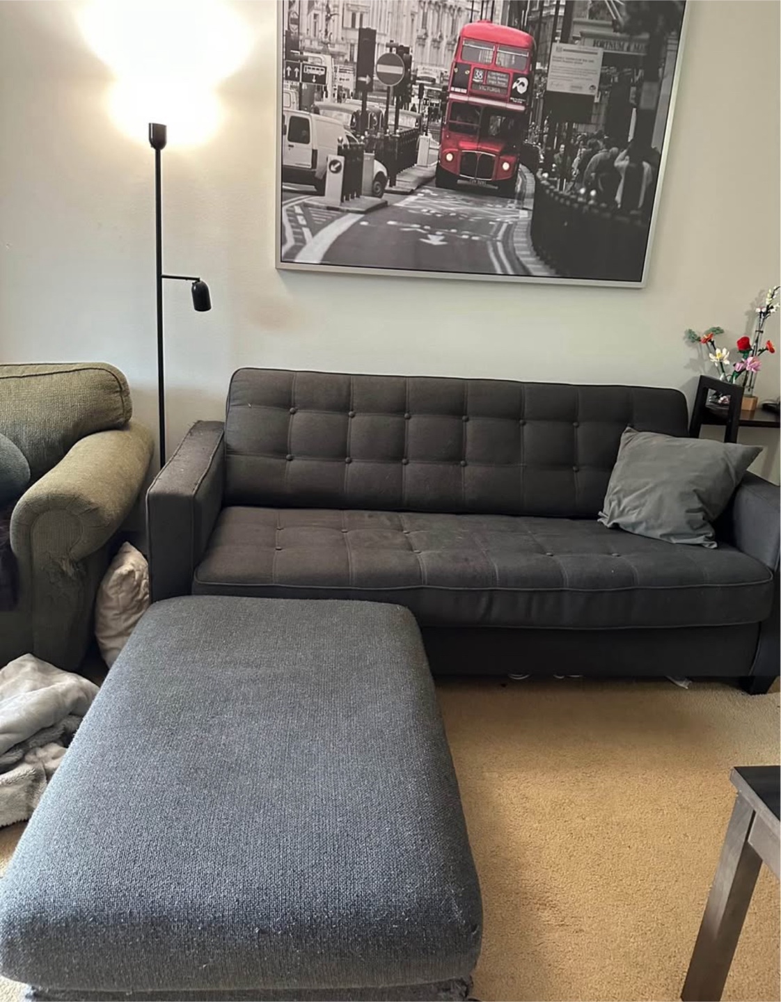 Sofa Bed with Ottoman