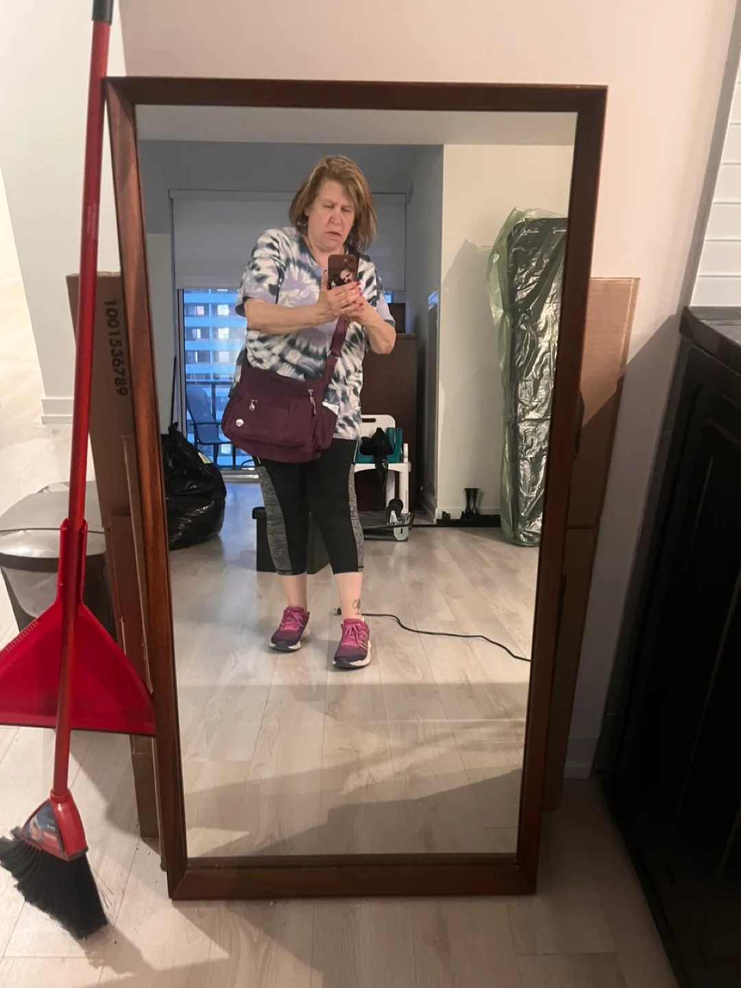 Full-length wooden framed mirror thumbnail