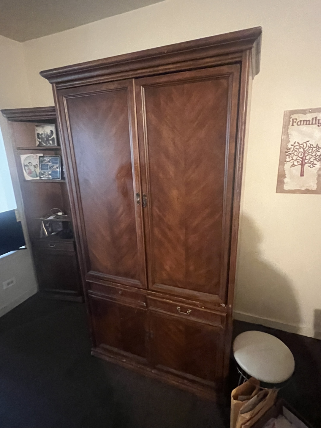 Wood Corner Curio Cabinet