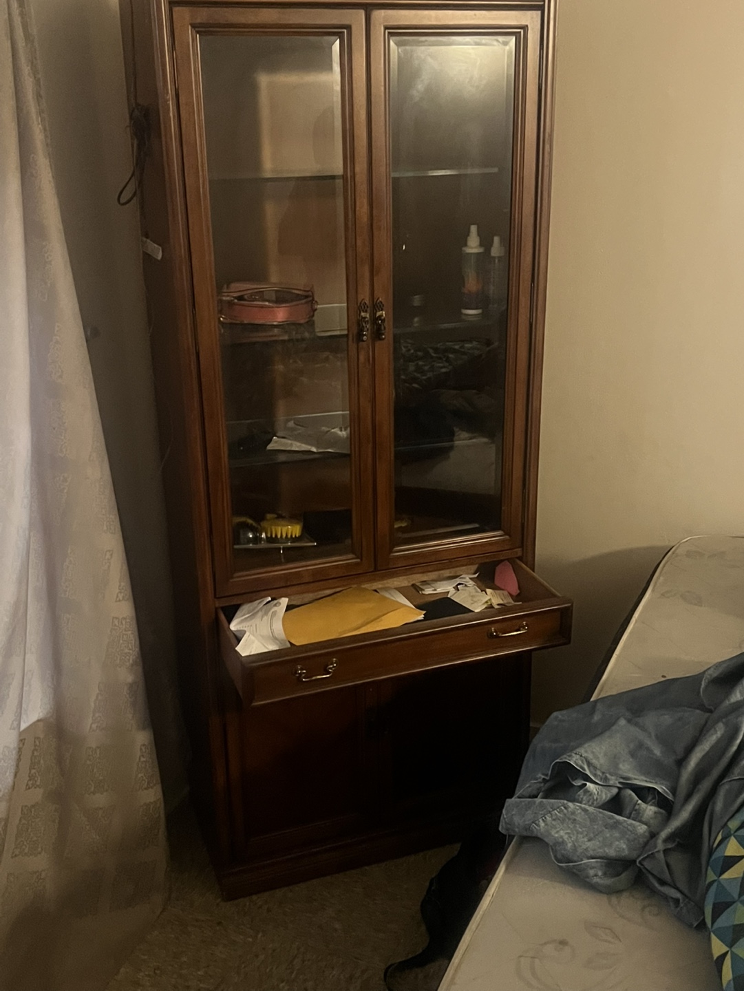 Wood Corner Curio Cabinet - photo 3
