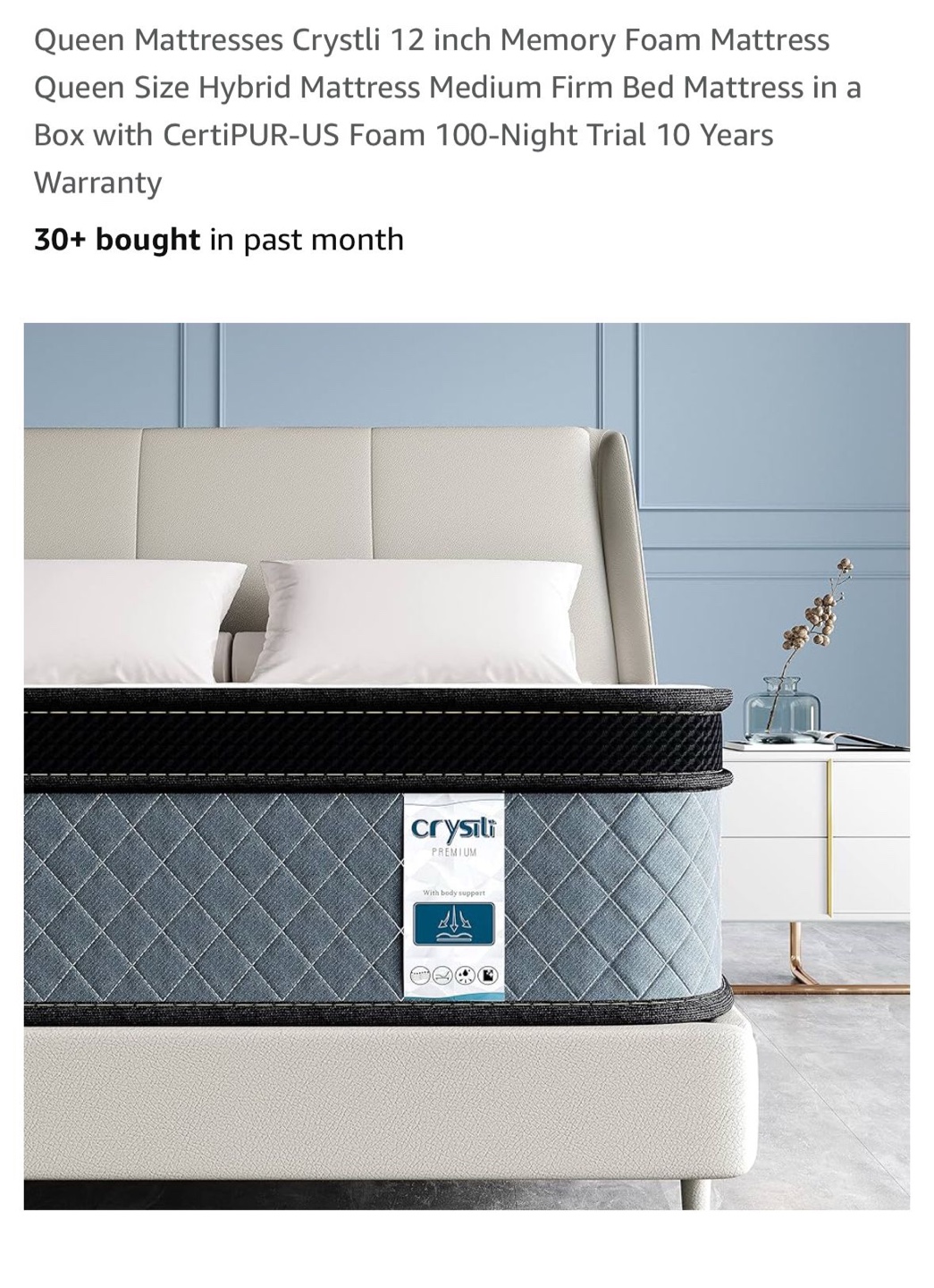 Queen Size Mattress & Bed Frame Combo
