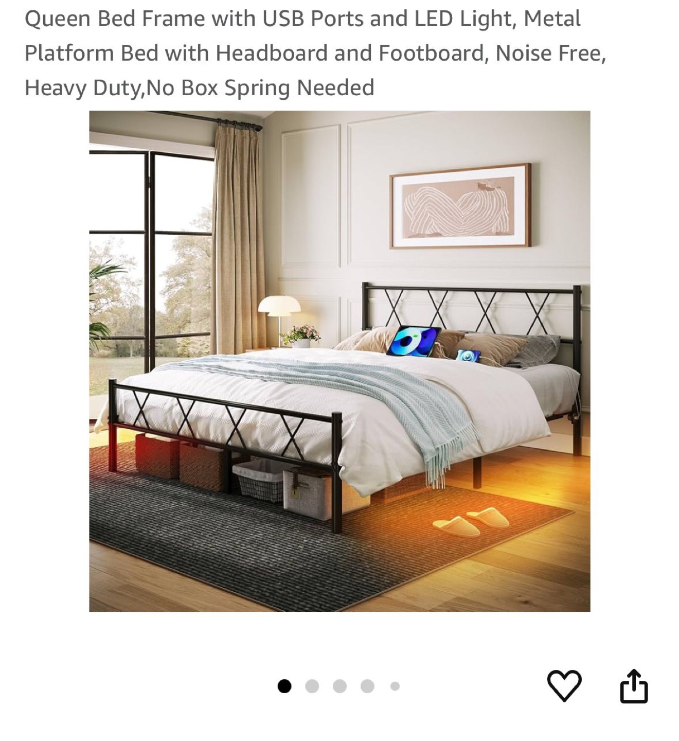 Queen Size Mattress & Bed Frame Combo - photo 2