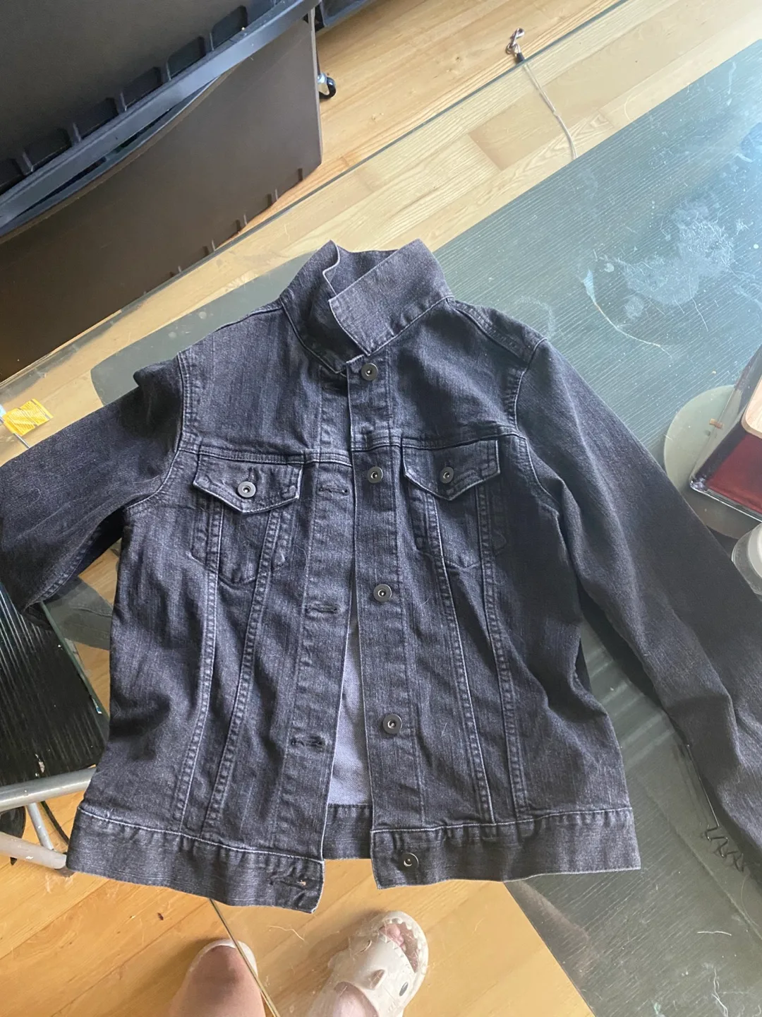 XS Custom Painted Killua Denim Jacket from Uniqlo pop-up image indicator(2)