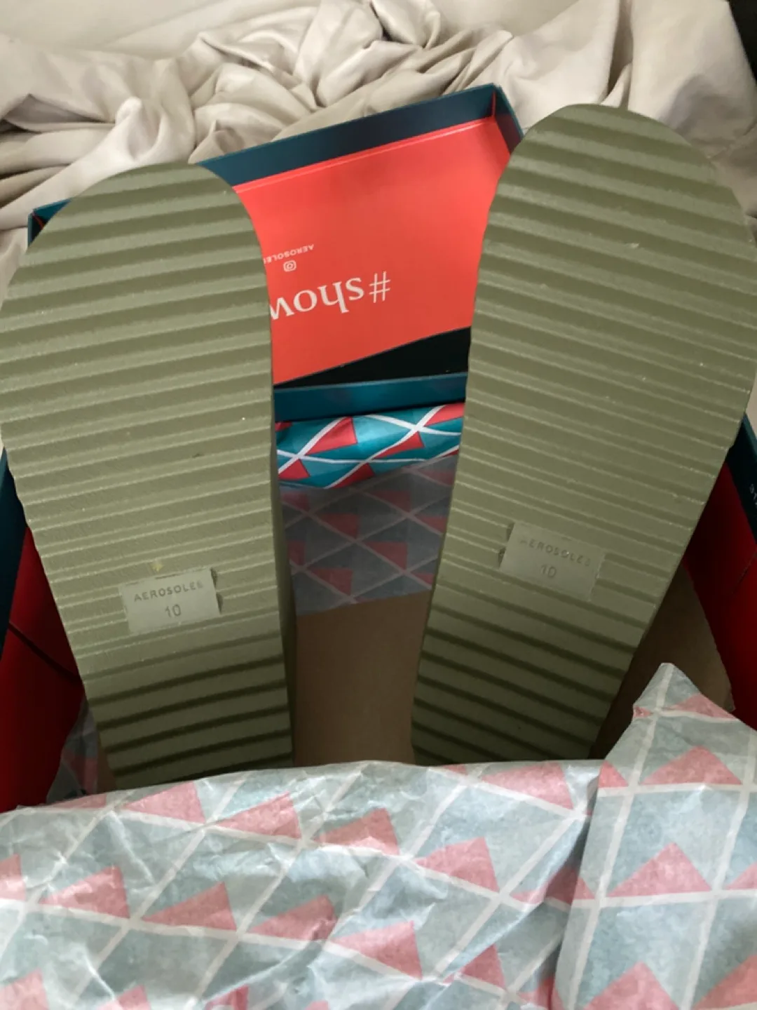 Aerosoles Olive Green Sandals image indicator(2)