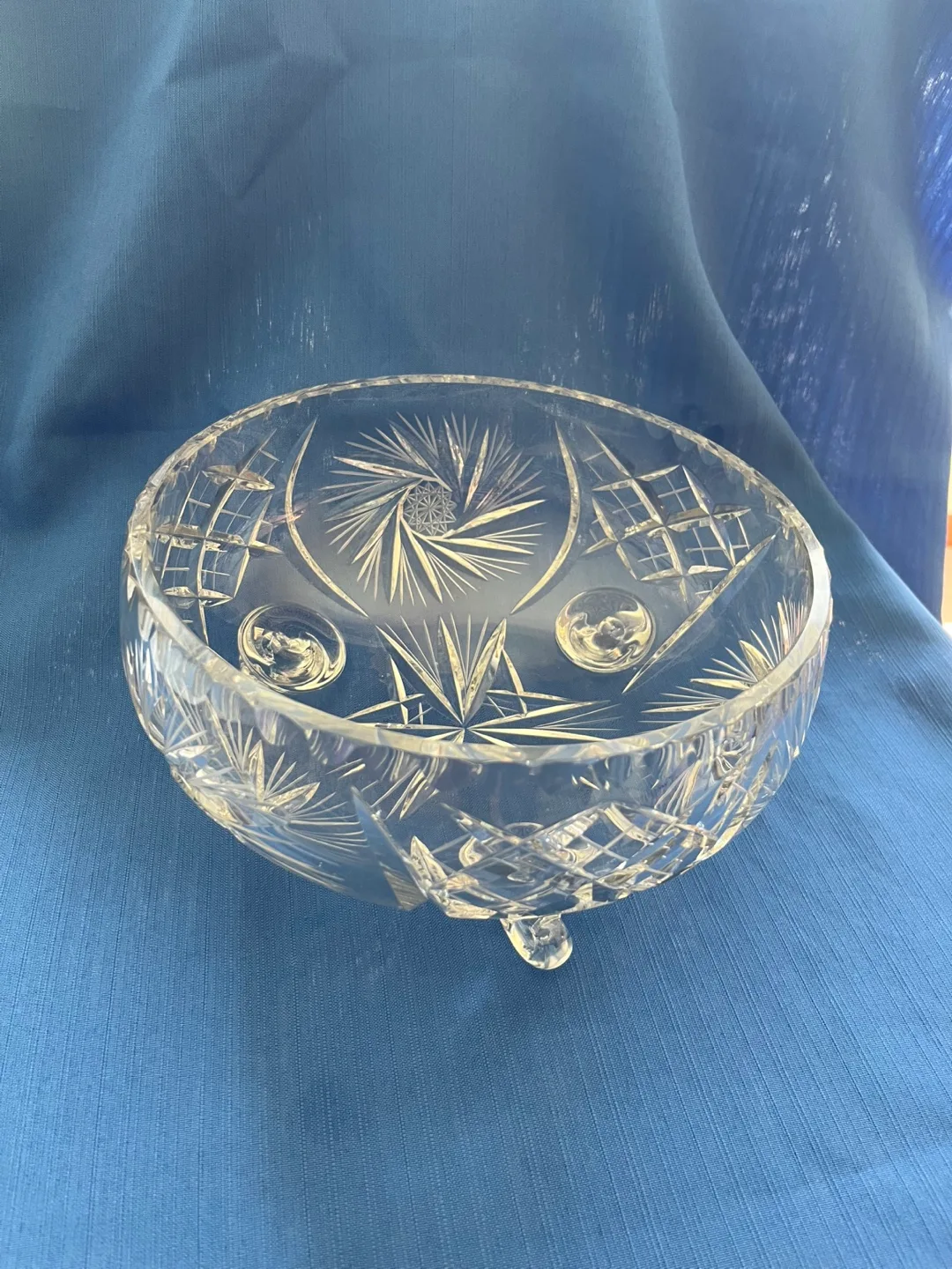 Vintage Crystal Footed Bowl