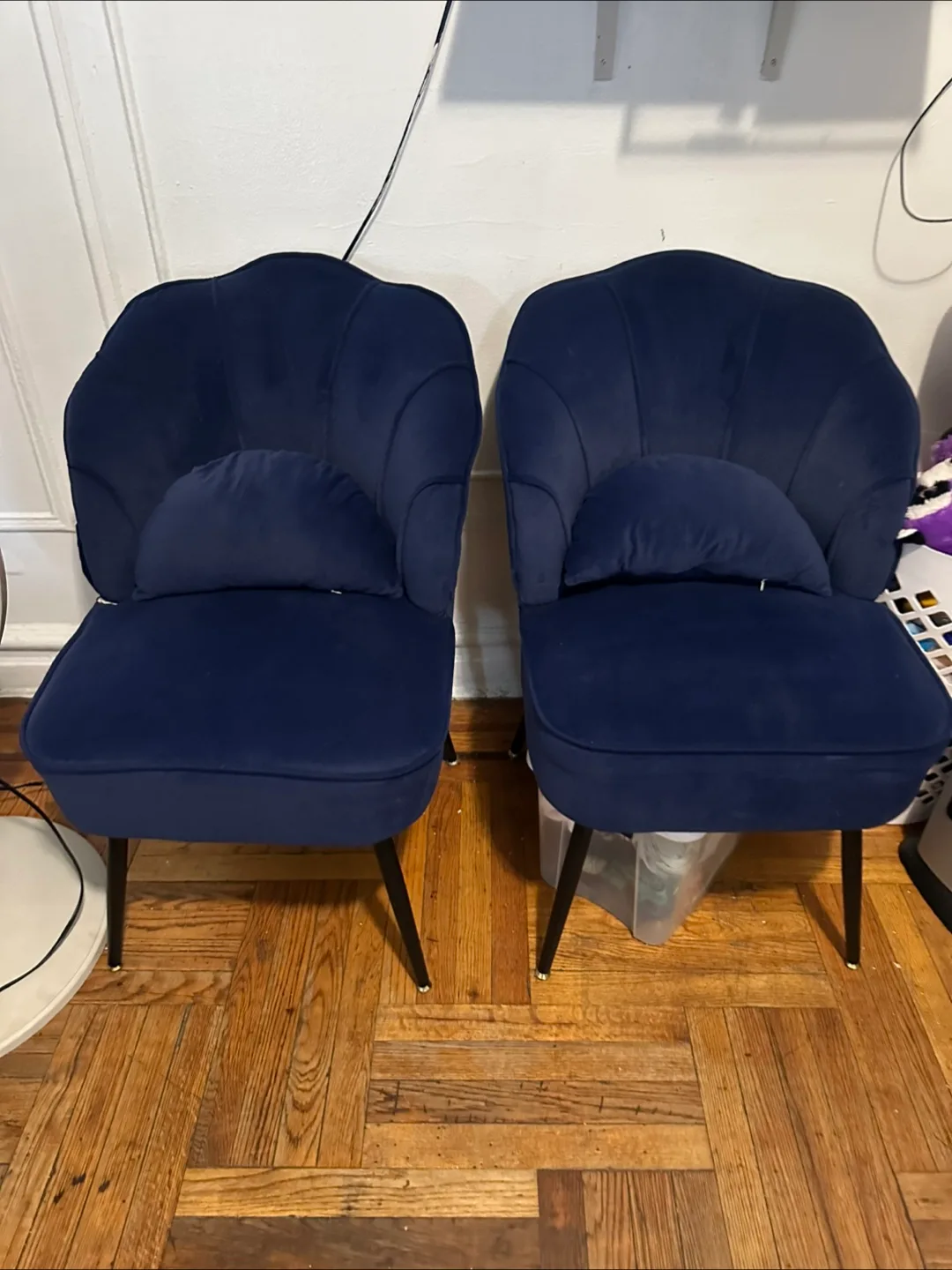 Move on sale Set of Two Navy Blue Accent Chairs image indicator(2)