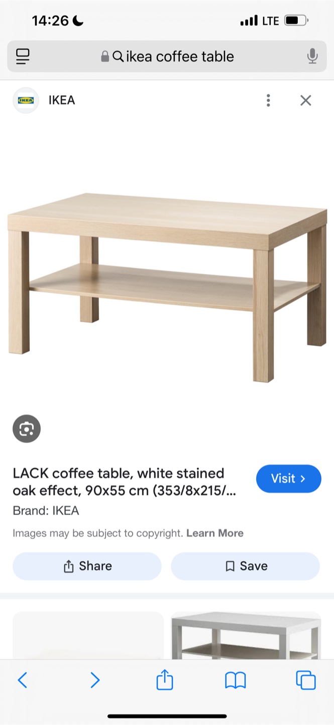 LACK ikea coffee table - photo 2