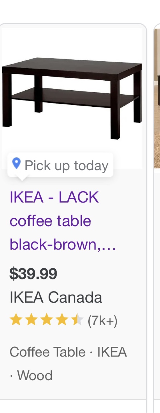 LACK ikea coffee table