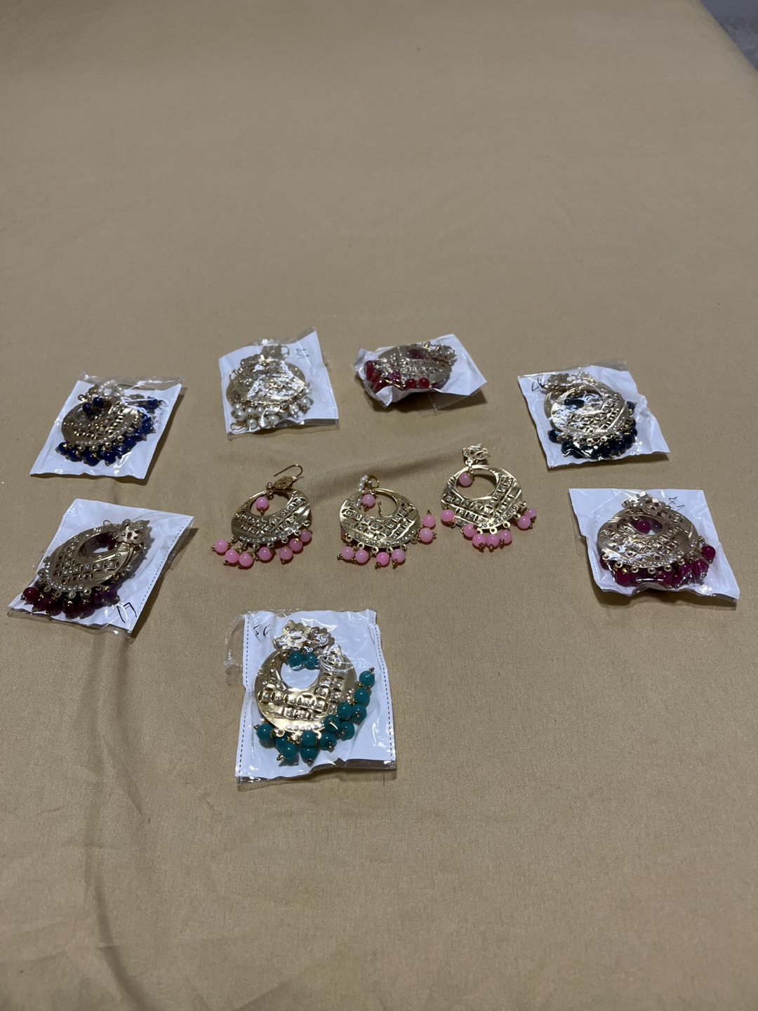 Earrings with tikka