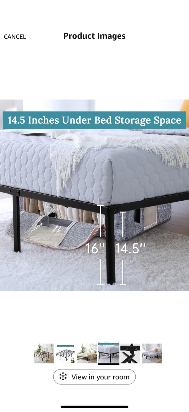 Metal bedframe