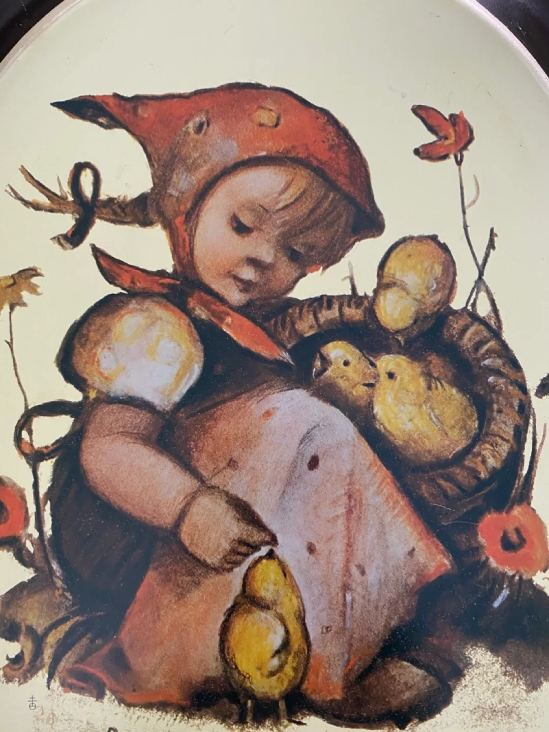 Vintage 1980’s HUMMEL “Chick Girl" Large Tin Tray! image indicator(2)