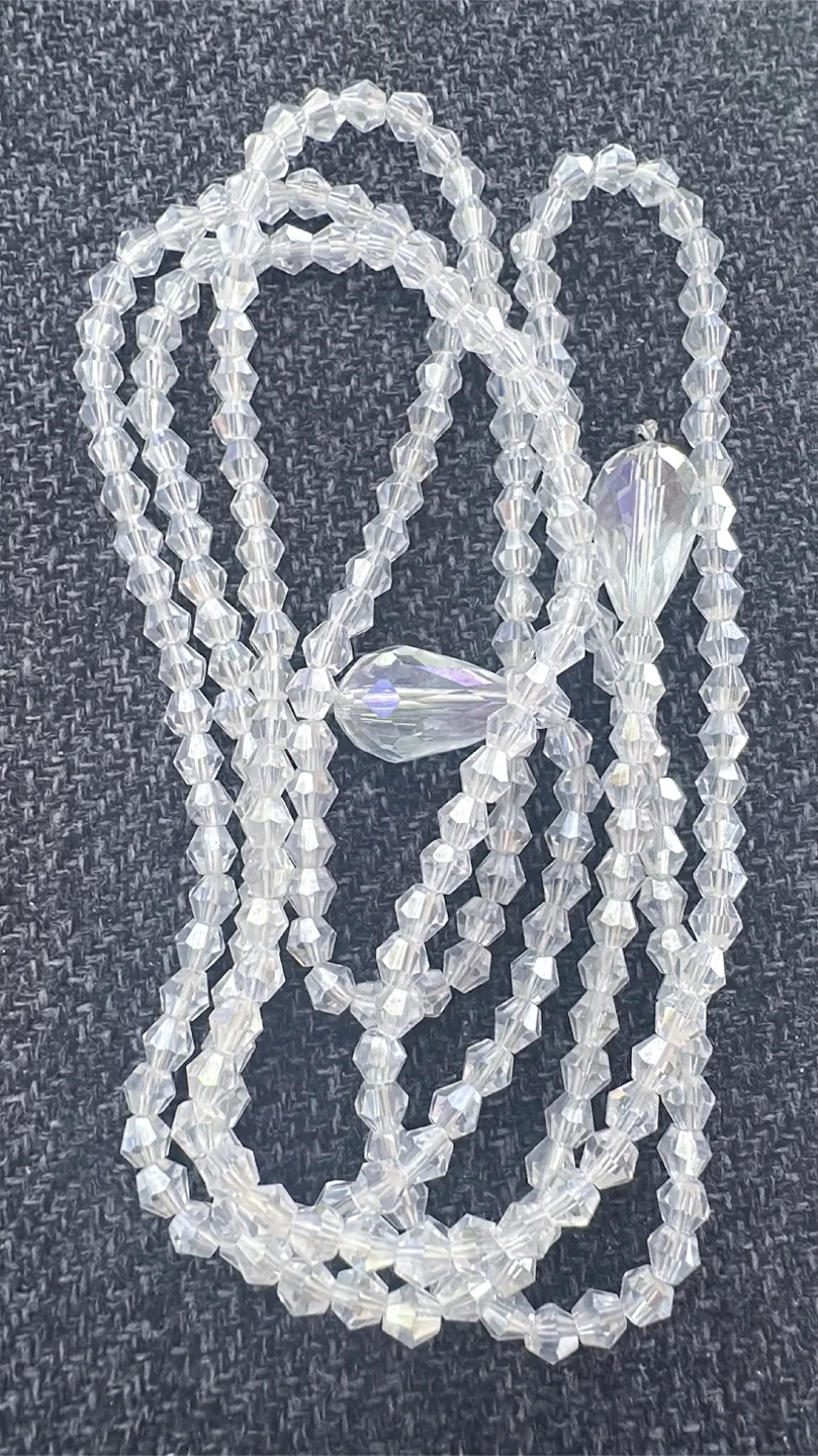 Chrystal beads lariat necklace (40 inches long) image indicator(6)