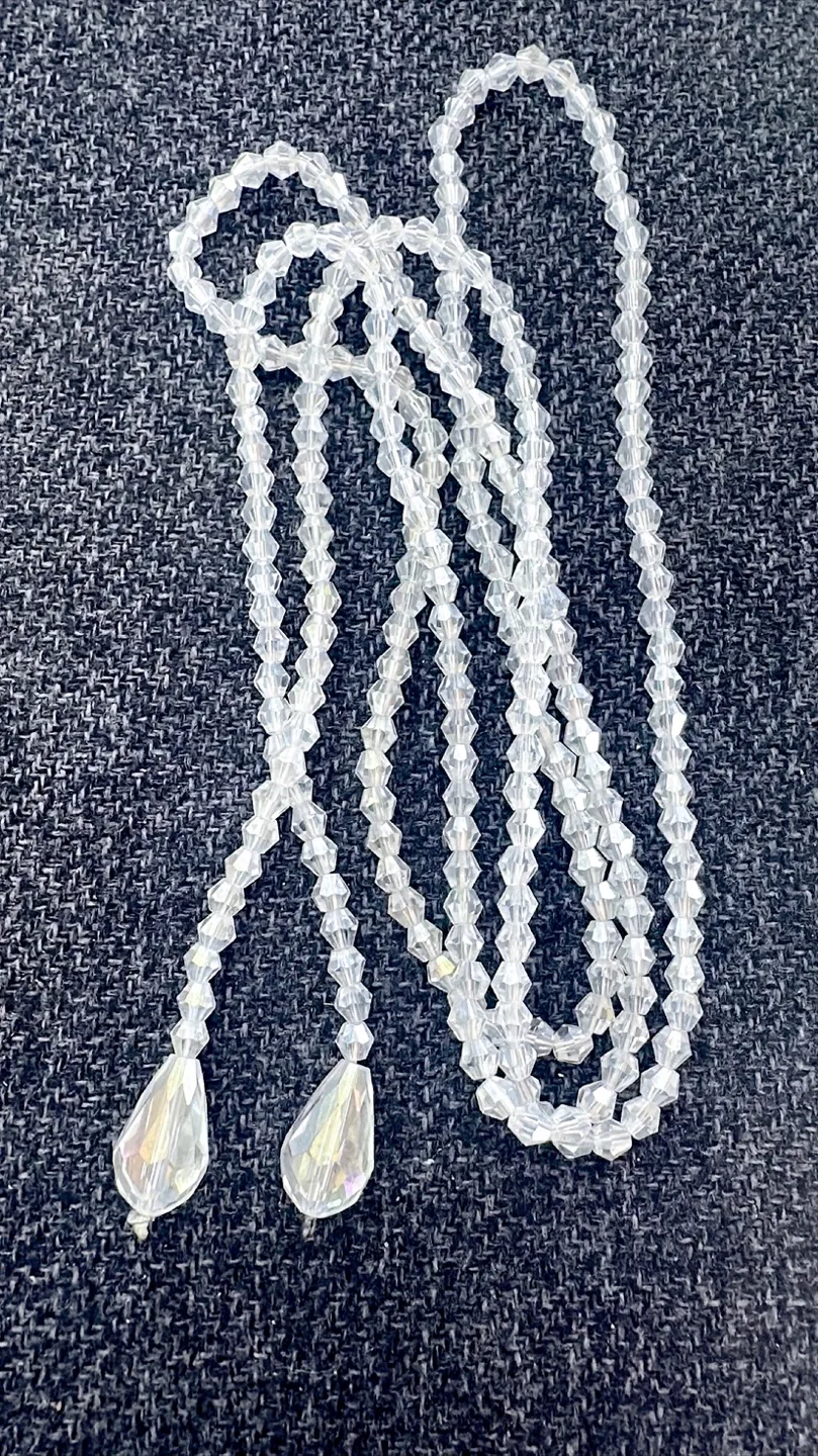 Chrystal beads lariat necklace (40 inches long) thumbnail