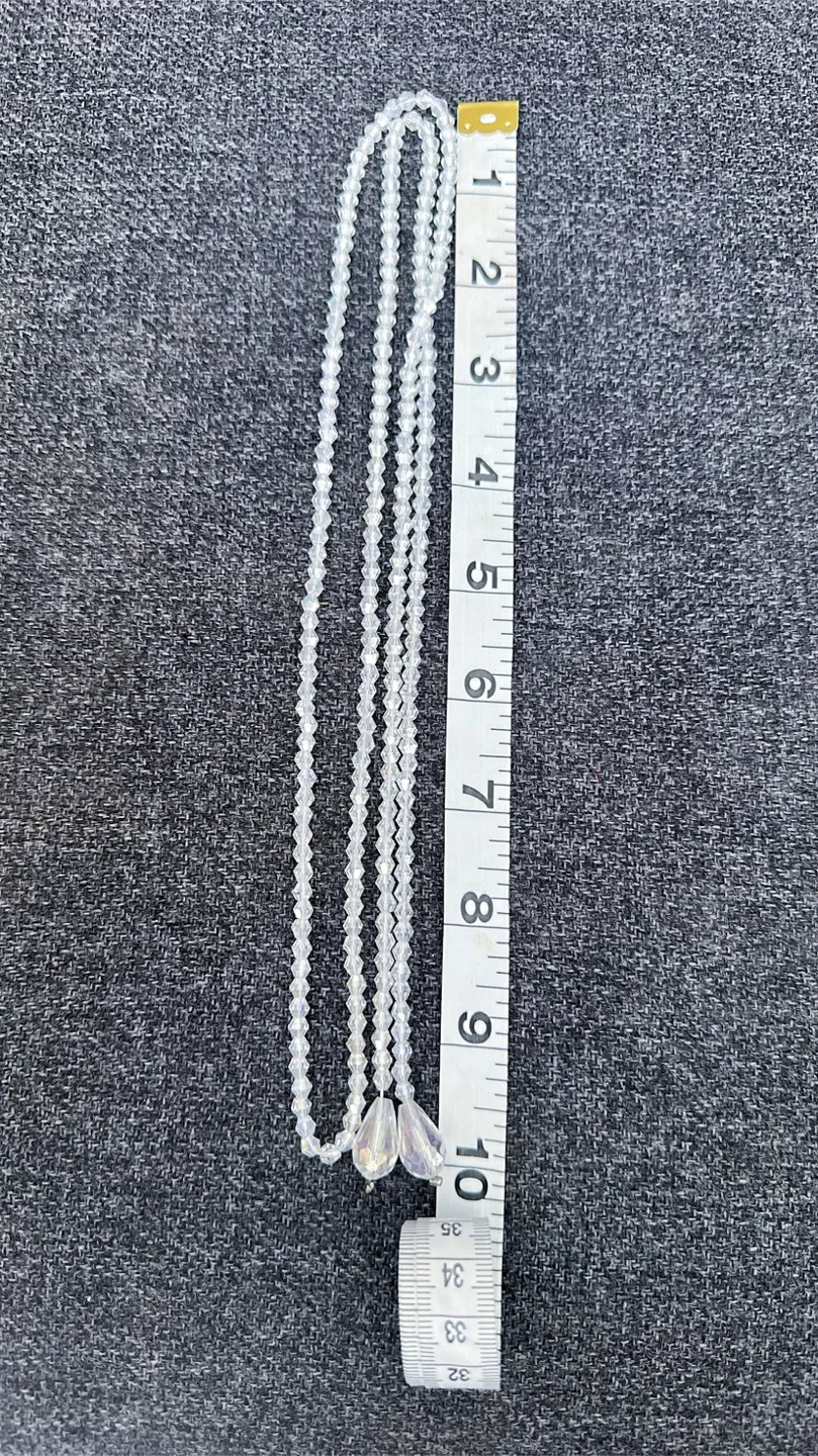 Chrystal beads lariat necklace (40 inches long) image indicator(9)