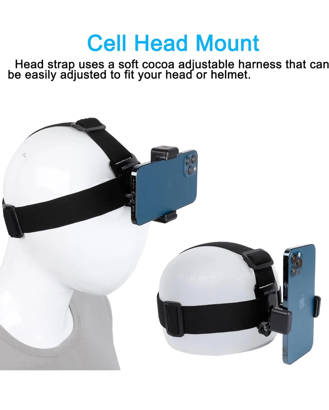 POV/Vlog Smartphone Head Strap Mount &Selfie Neck Holder image indicator(2)