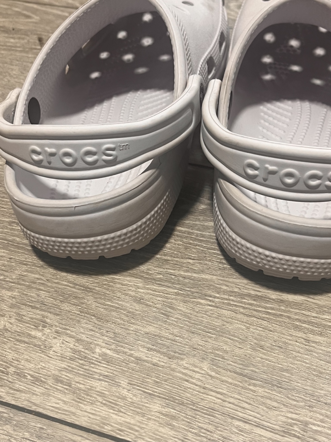 White Crocs, Size 7 - photo 2