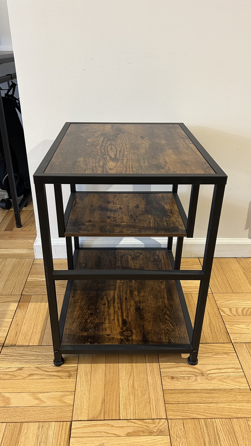 2 pieces -Wooden shelving unit and side table - photo 2