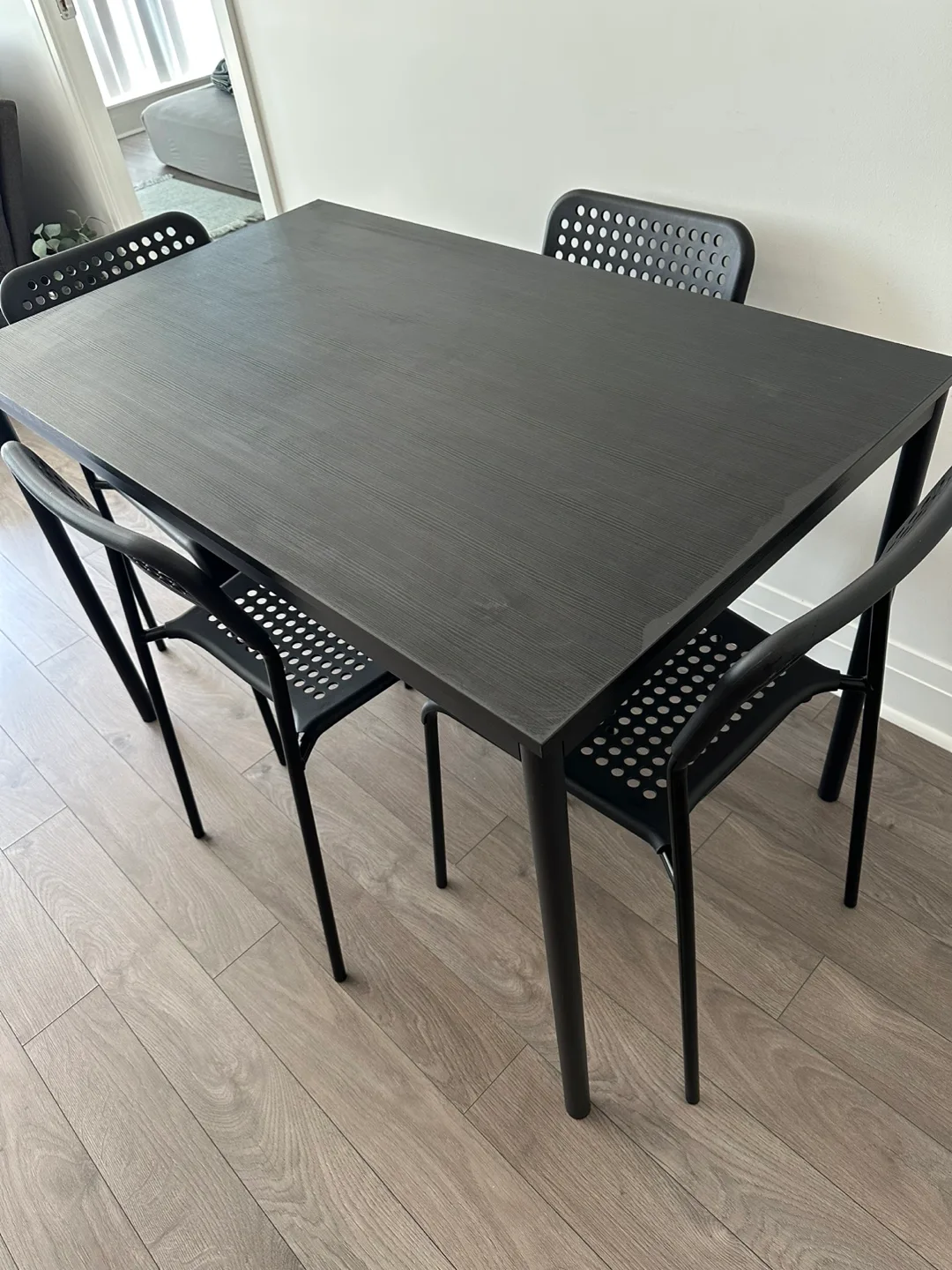 Black Dining Table with Chairs thumbnail