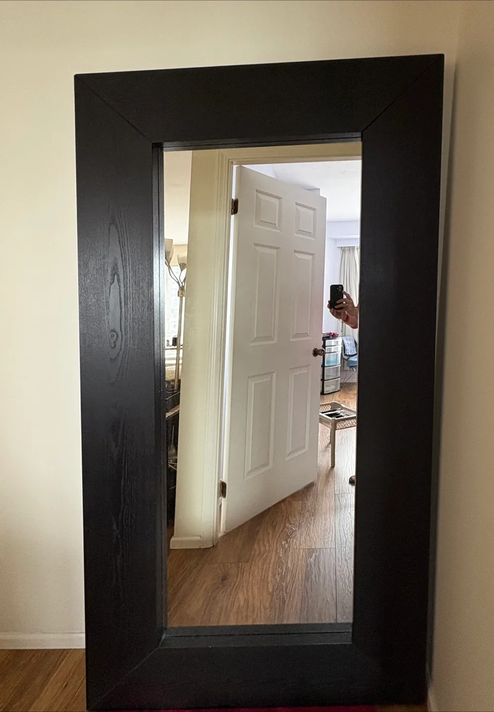 Large Black Framed Mirror thumbnail