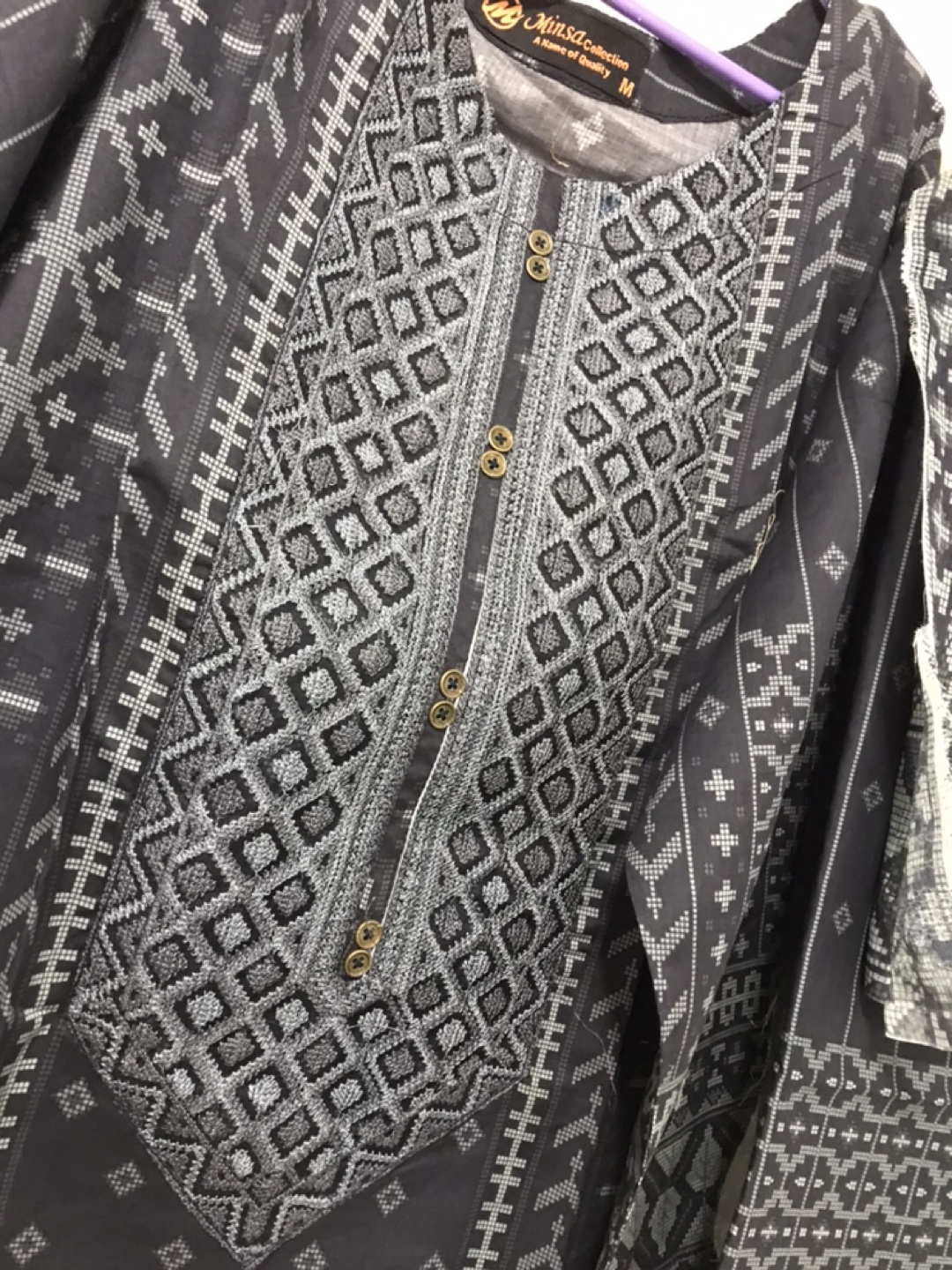 Dark grey embroidered outfit - photo 4