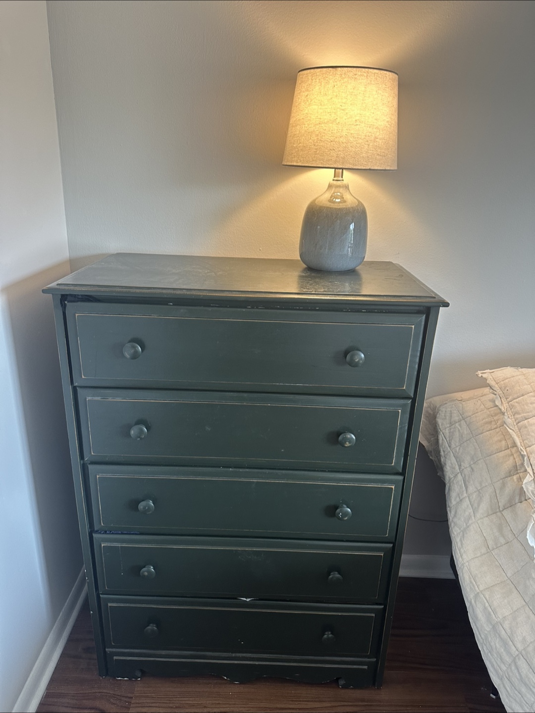 Green 5-Drawer Dresser