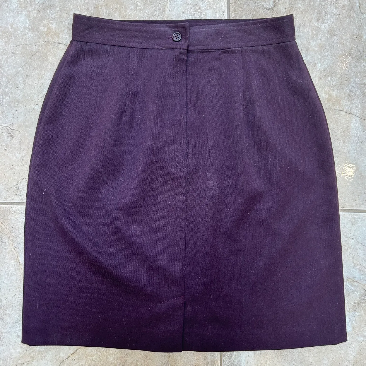 Women’s Wine Purple Knee-Length Pencil Skirt (Size US 8) thumbnail