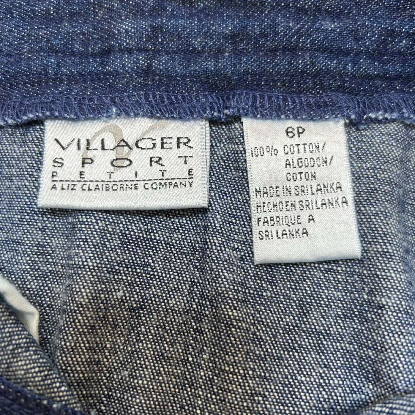 Liz Claiborne Denim Blue Knee-Length A-Line Skirt (Size US 6P) image indicator(4)