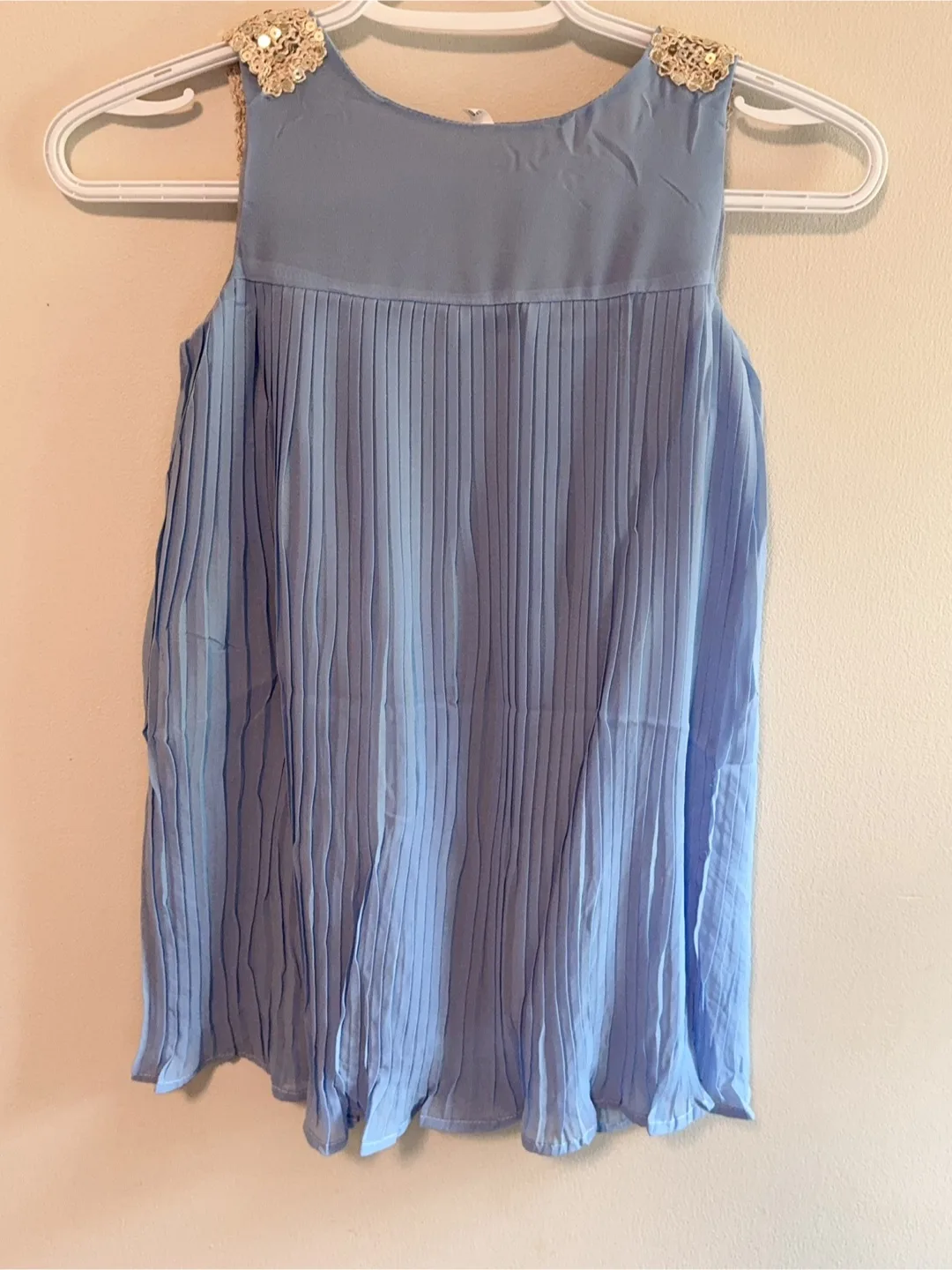 3-4T Blue Dress with Sequin Embellishments image indicator(2)