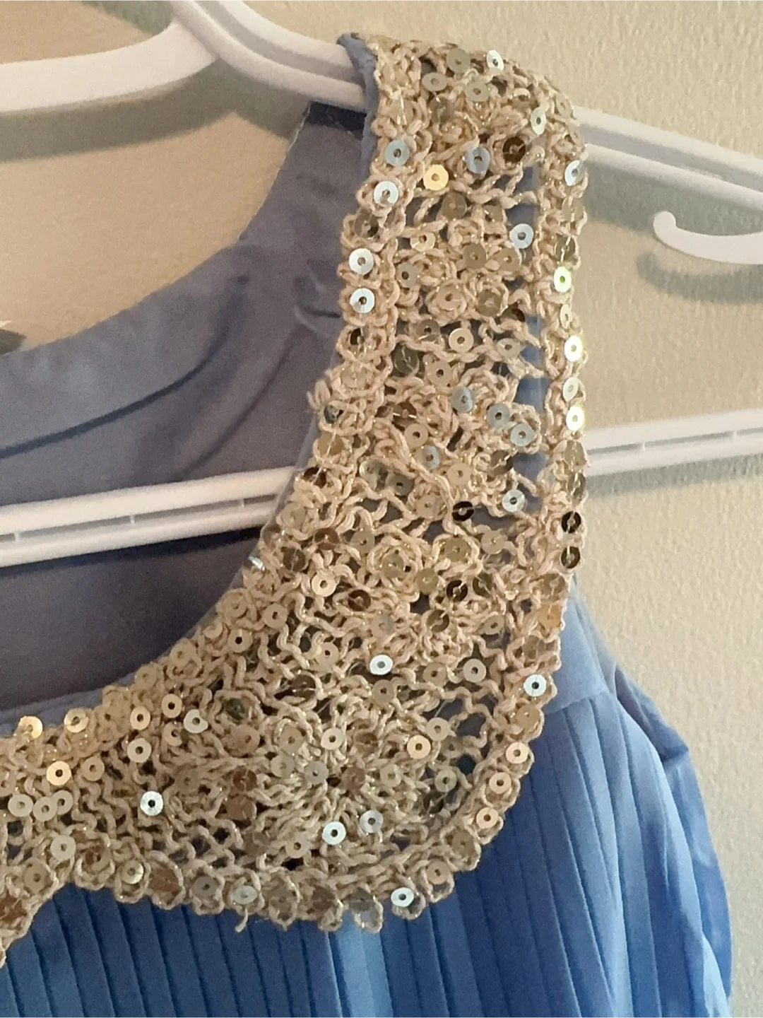 3-4T Blue Dress with Sequin Embellishments image indicator(3)