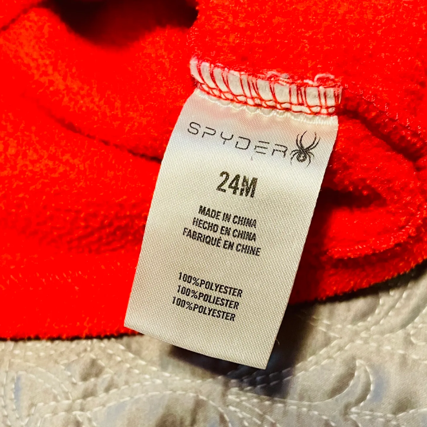 Spyder Kids Red and Black Quarter-Zip Top image indicator(3)