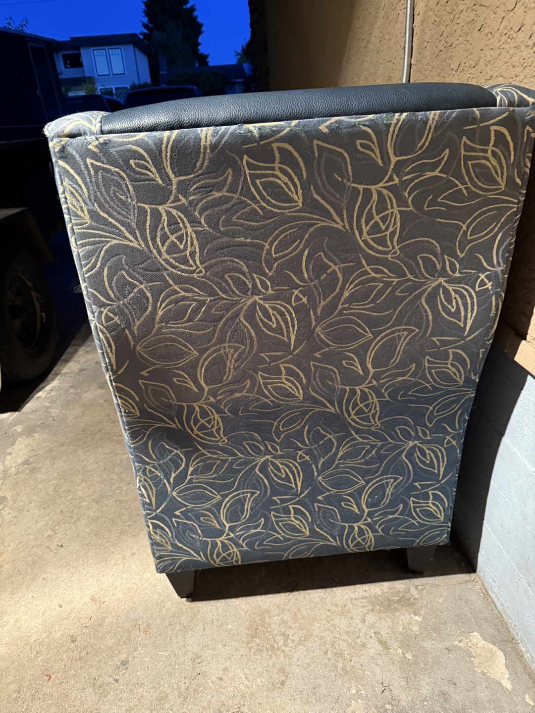 Two high back wing chairs