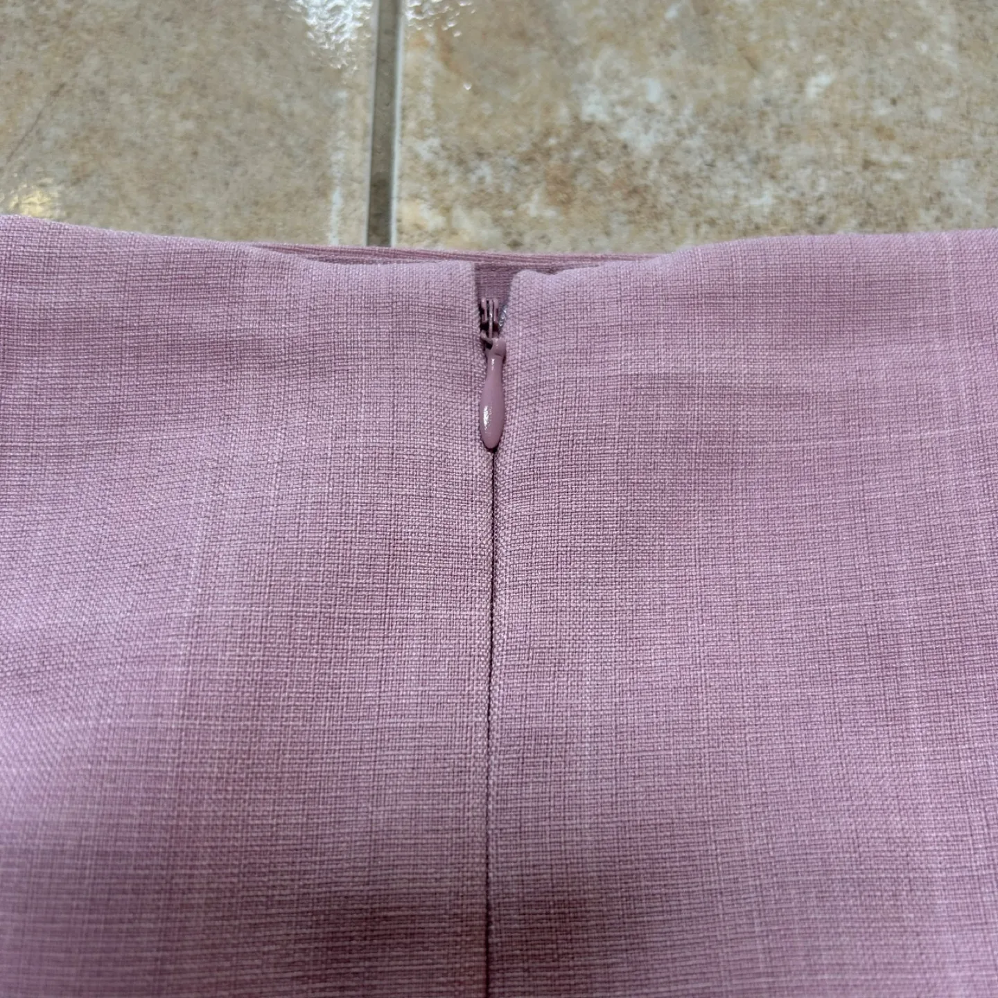 Pink Blazer and Skirt with Structured Shoulders, Size 6 image indicator(6)