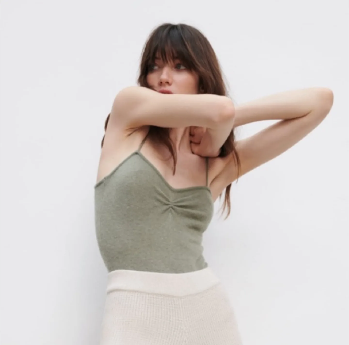 Zara! Body Suit with Thin Straps 100% cashmere! image indicator(2)