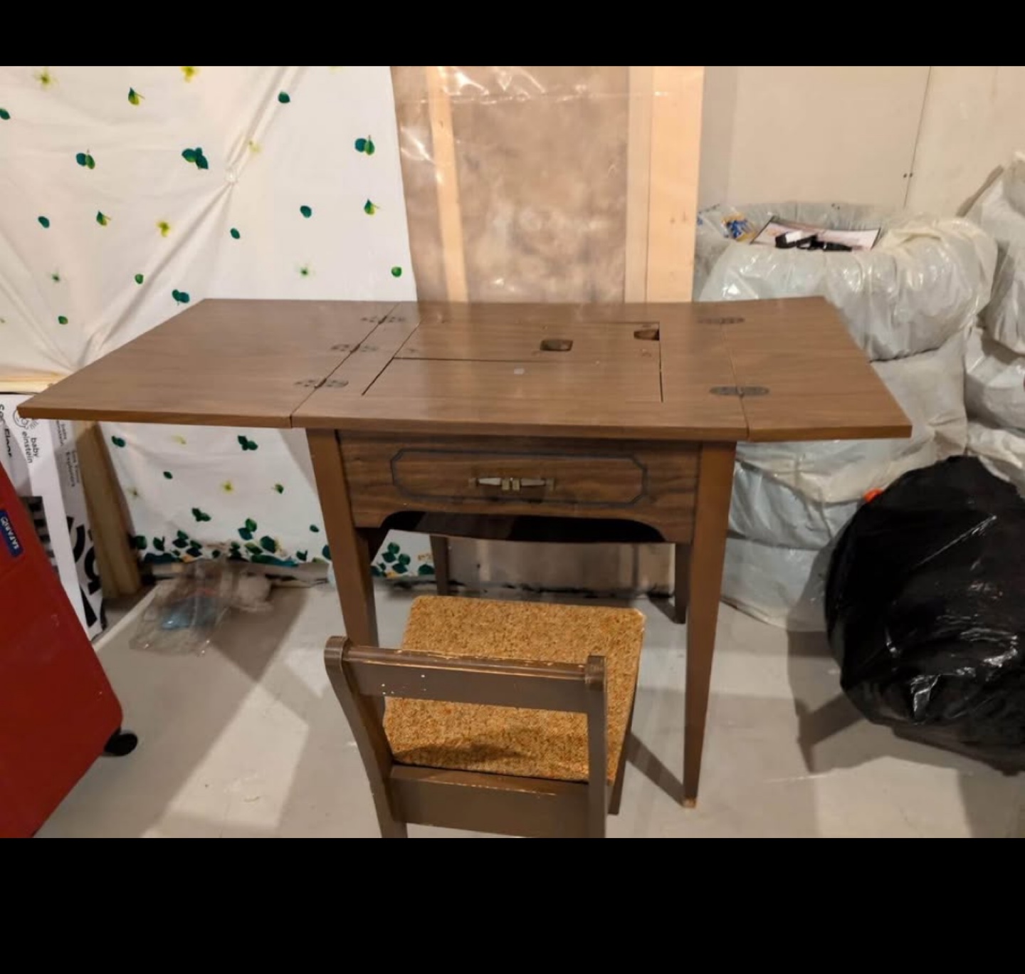 Vintage Sewing Table and Chair Set