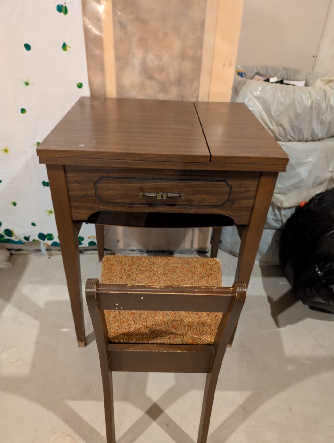 Vintage Sewing Table and Chair Set - photo 2