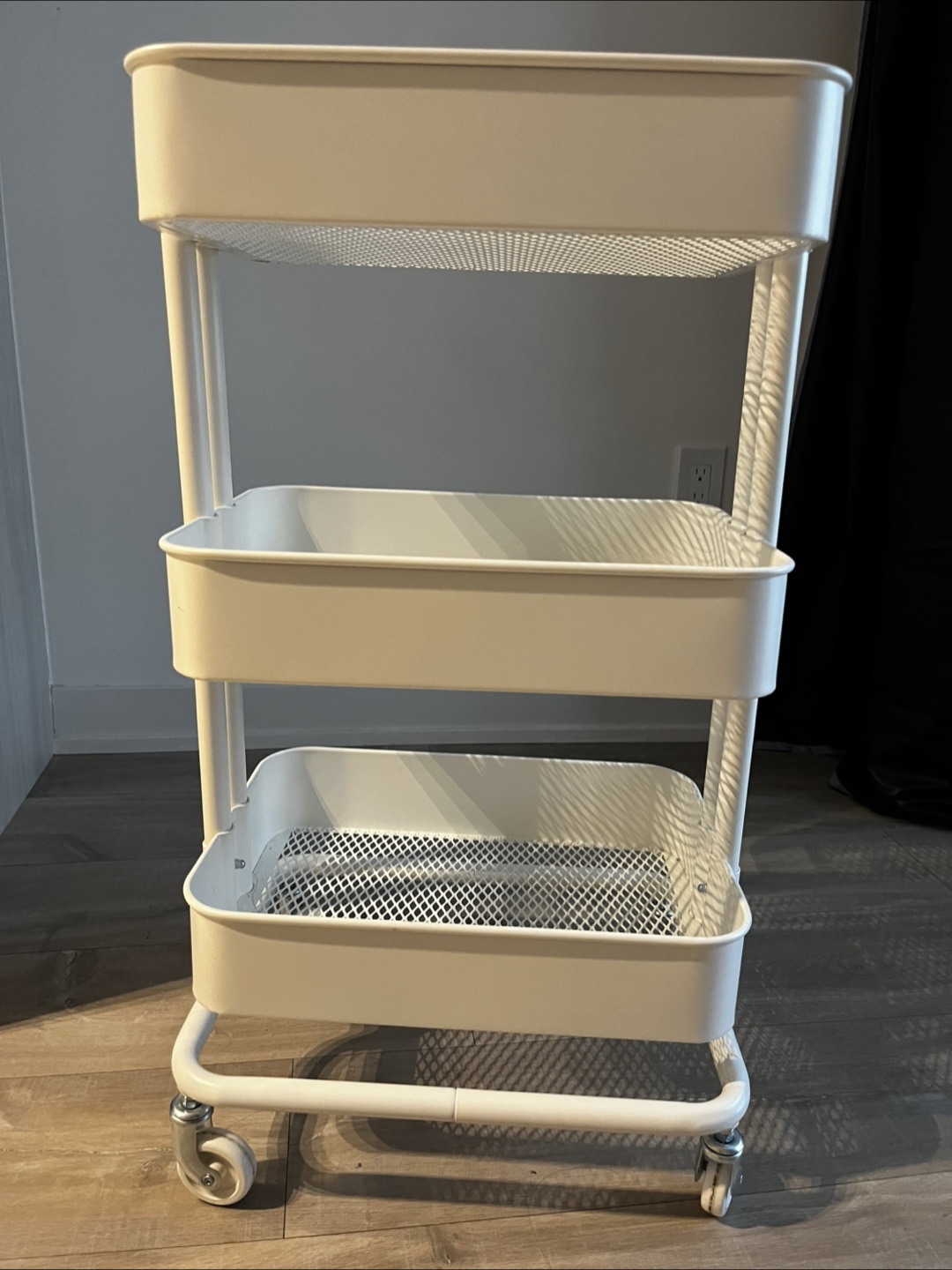 White 3-Tier Rolling Cart (ikea RASKOG)