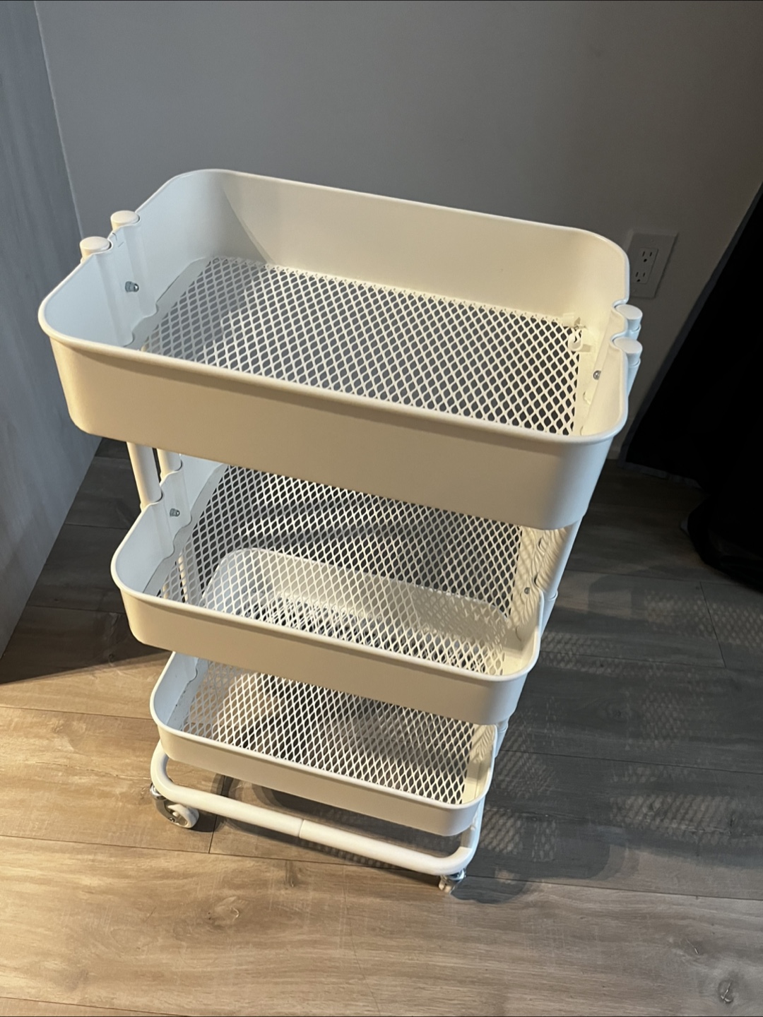 White 3-Tier Rolling Cart (ikea RASKOG) - photo 2
