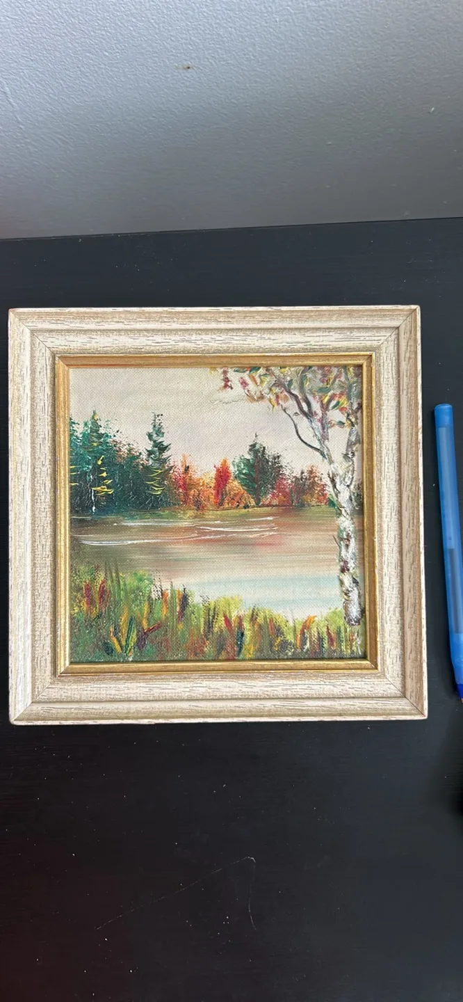 Small framed landscape painting thumbnail
