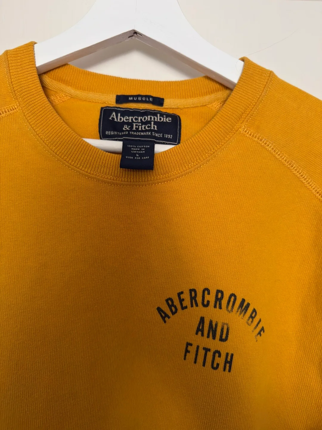 Abercrombie & Fitch Mustard Crew Neck Sweatshirt image indicator(3)