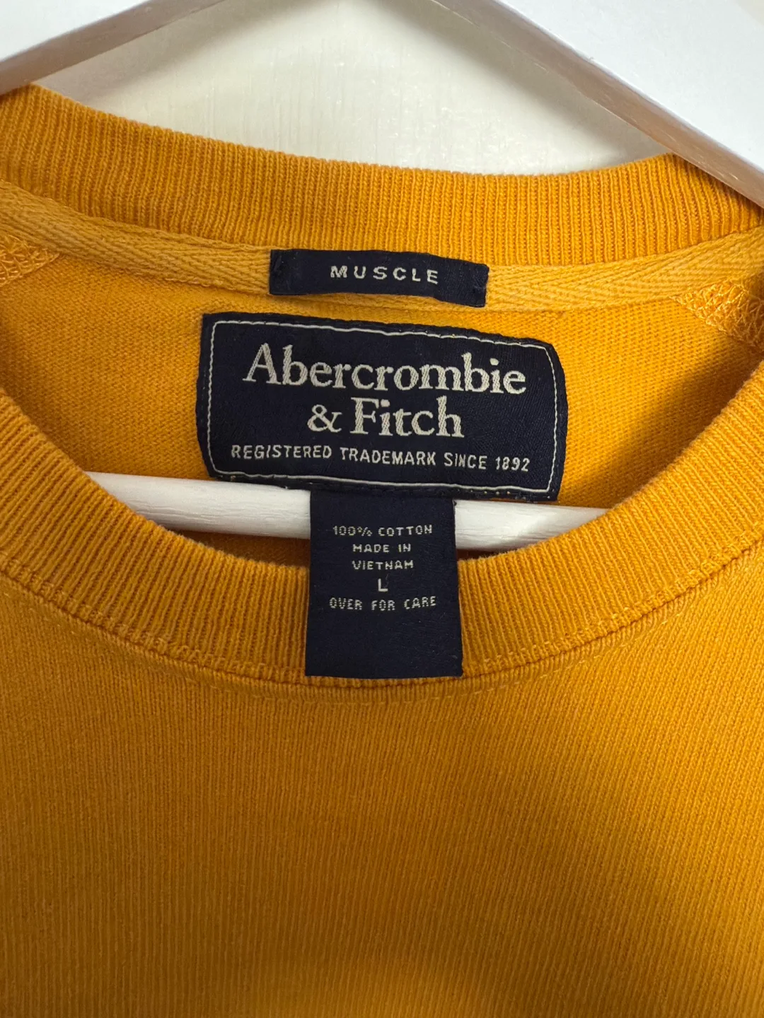Abercrombie & Fitch Mustard Crew Neck Sweatshirt image indicator(4)