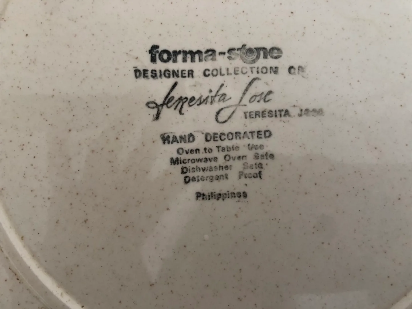 Vintage Forma-Stone Hand Made Plates image indicator(3)