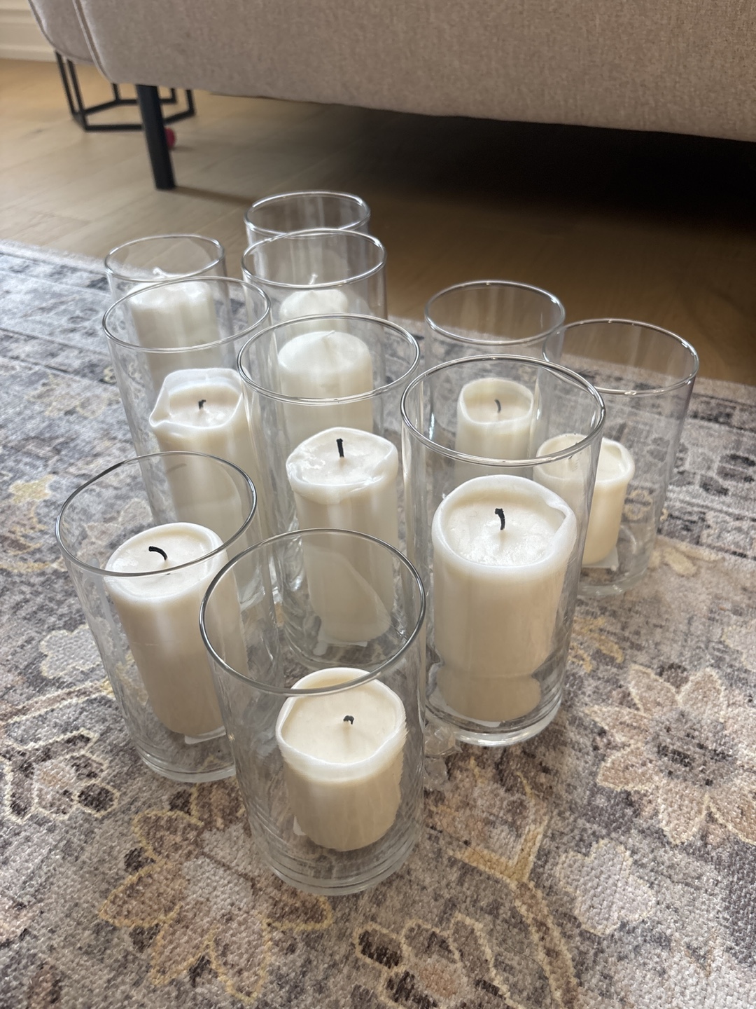 Assorted long candles and holder - photo 2