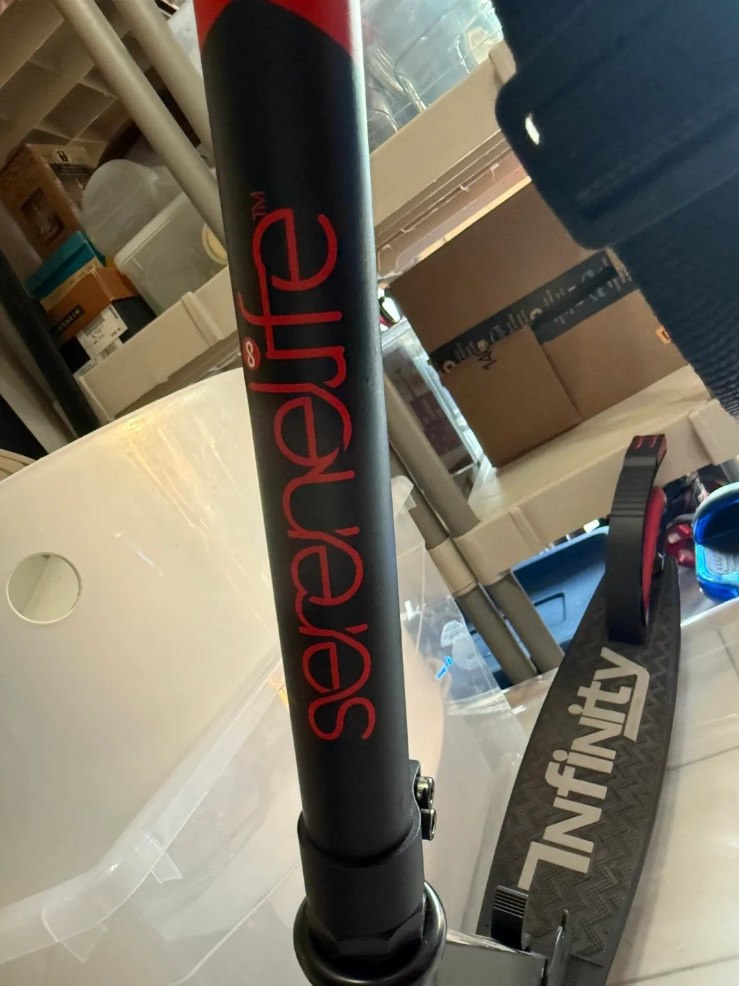 Serene life foldable scooter (Trinity model) used x2 in a garage image indicator(7)