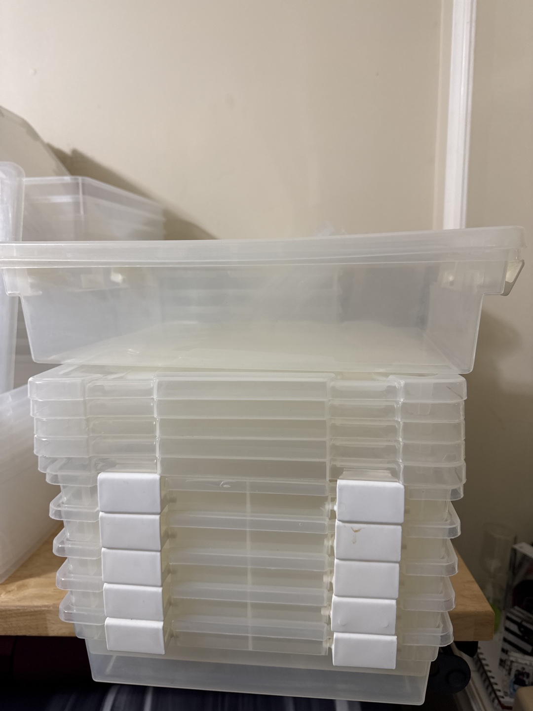 Stackable Plastic Storage Bins