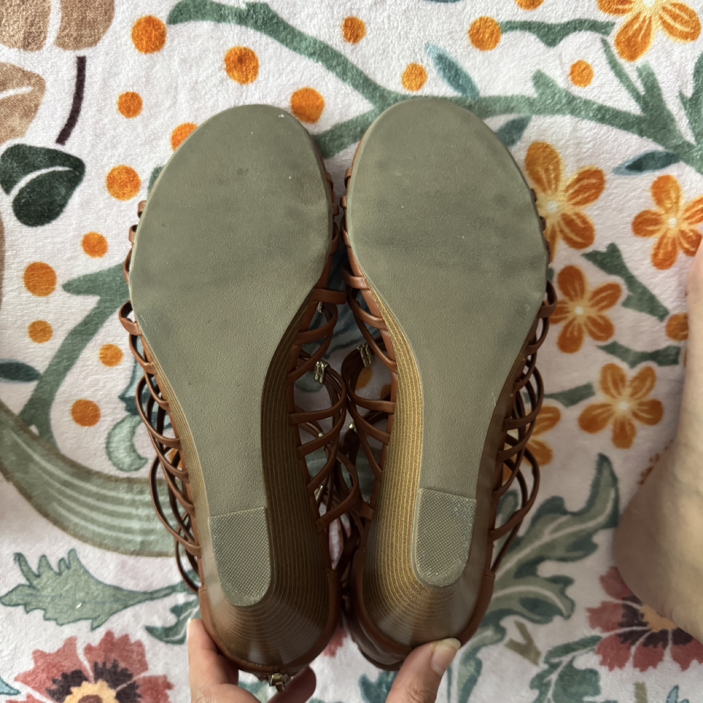 Brown Strappy Wedge Sandals - photo 4